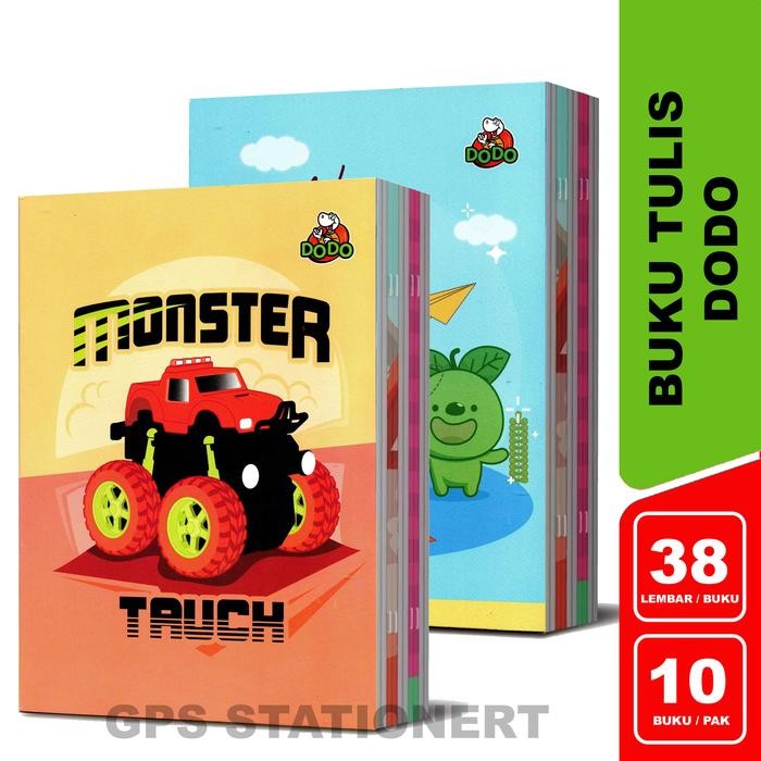 

New Buku Tulis Dodo 38 Lembar By SIDU 1 Pak Isi 10 Buku / Buku Murah Stationery Paper Sekolah Kertas