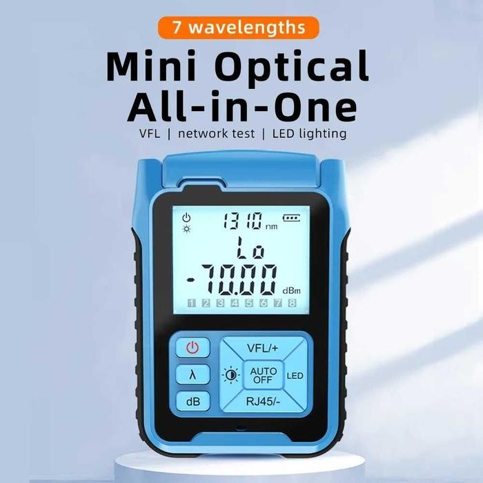 MINI OPM 2IN1 ALAT TESTER KABEL FIBER OPTIK OPTIC POWER METER 10DBM