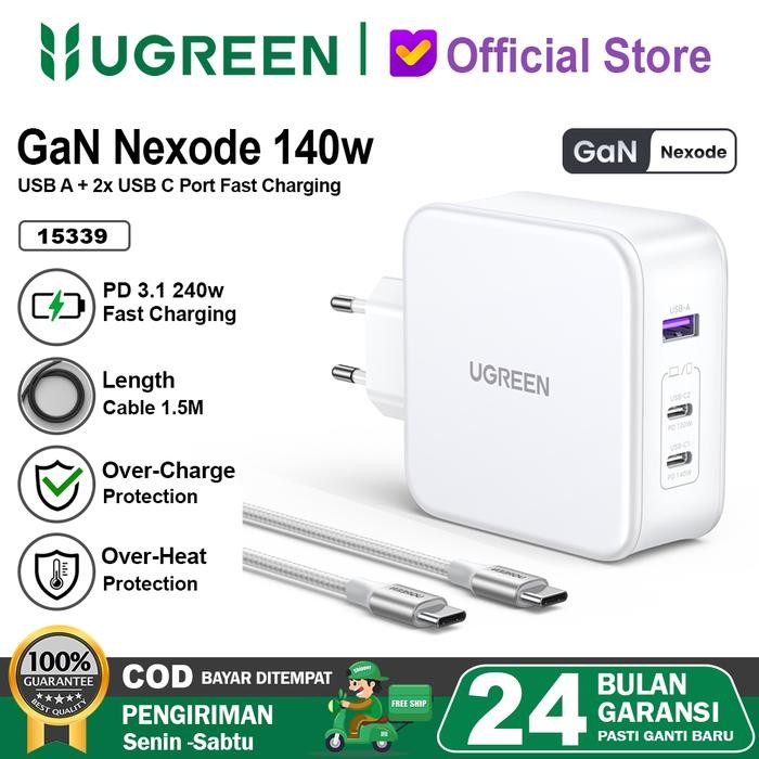 Diskon Ugreen Charger Gan 140W Pd Type C To Type C Fast Charging 90549