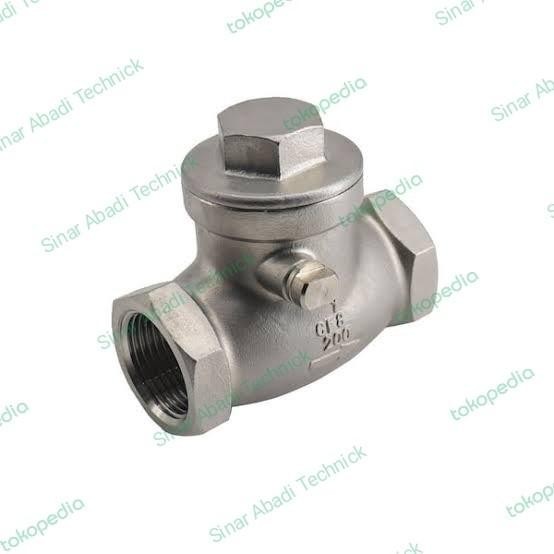 Terbatas Swing Check Valve 1" Inch Stainless Steel 316/ One Way Valve Terlariss 