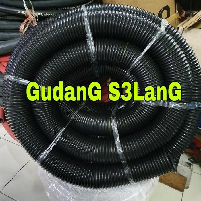 Selang Flexible Udara Panas 4" Ducting Kawat Hisap Gas Vacuum Uap Epdm