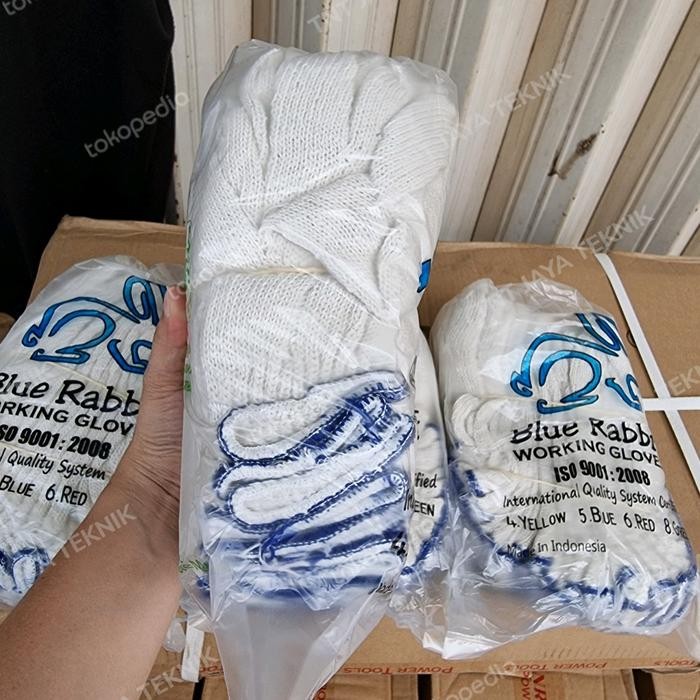 SARUNG TANGAN KAIN KATUN 5 BENANG / SARUNG TANGAN RAJUT BENANG LUSINAN