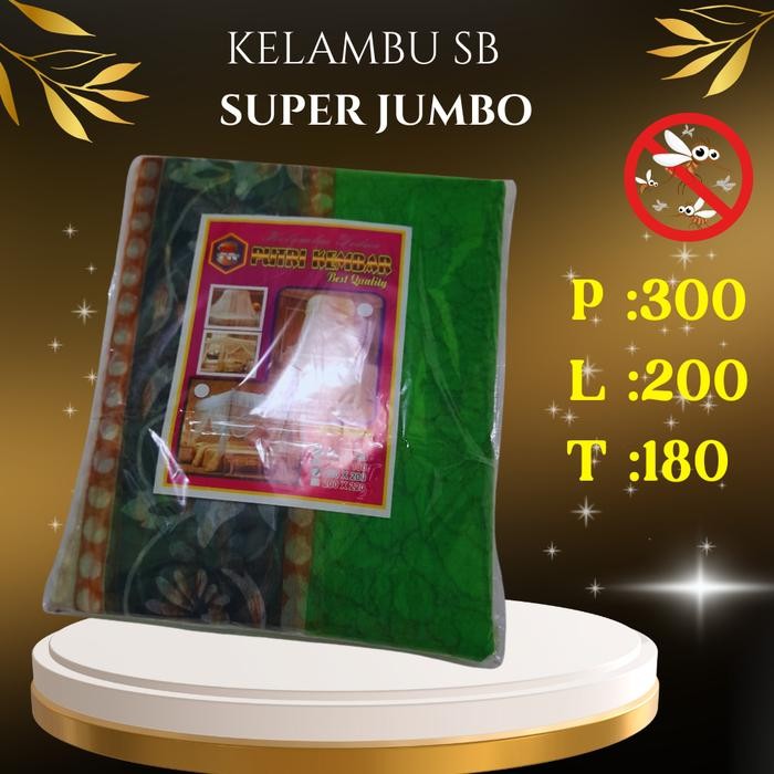 Kelambu SB Bunga Super Jumbo Ukuran 300x200x180 cm - Kelambu Tidur Besar