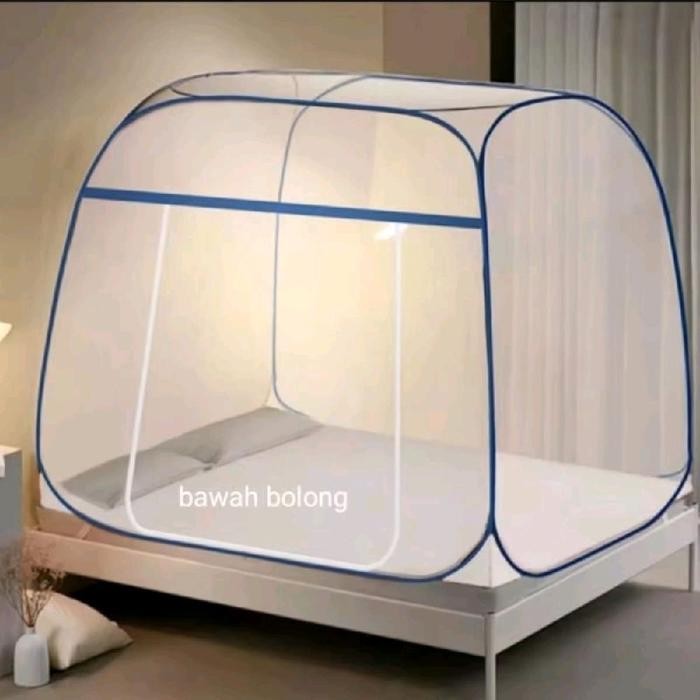 Kelambu kotak Tenda Lipat Jumbo Ukuran 200x200 cm Anti Nyamuk Nyaman portabel selambu lipat dewasa
