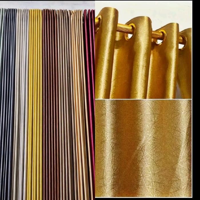 Gorden Blackout glossy Premium serat abstrak Gorden berkilau mewah