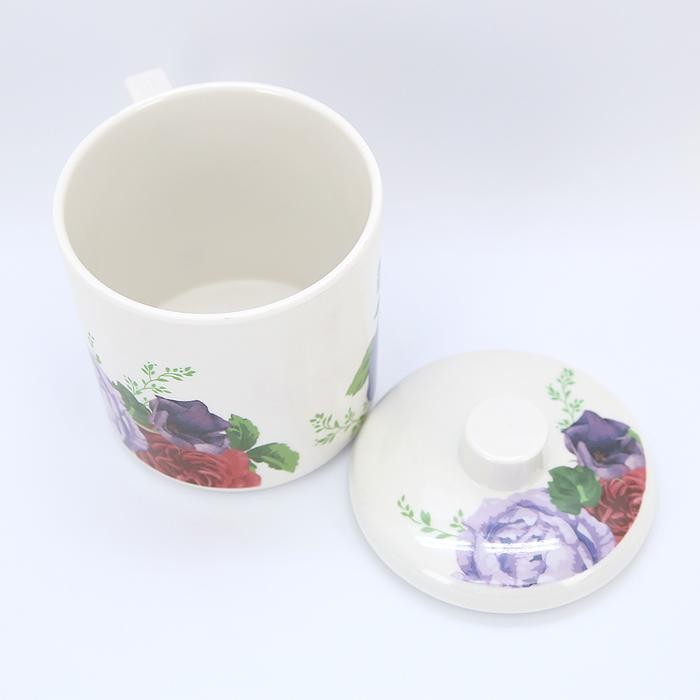 Promo Onyx Cangkir Mug + Tutup Besar 600Ml Melamin Aman Makanan Motif 3105C Shopee