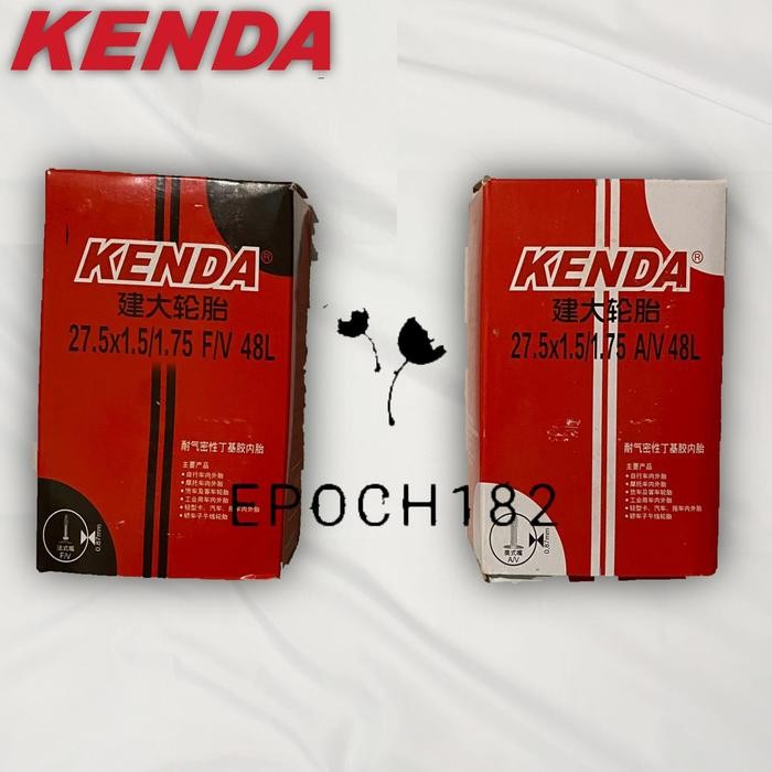 Ban Dalam Kenda 27.5 x 1.50/1.75 Schrader (SV) & 27.5 x 1.50/1.75 Presta (FV)