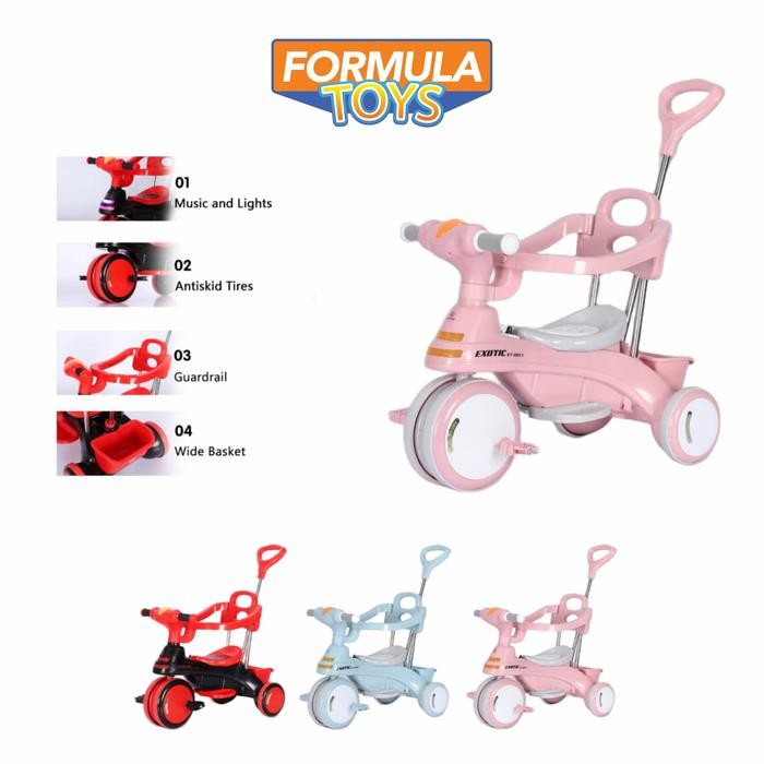 sepeda anak roda 3 EXOTIC TRICYCLE 2257 MIX