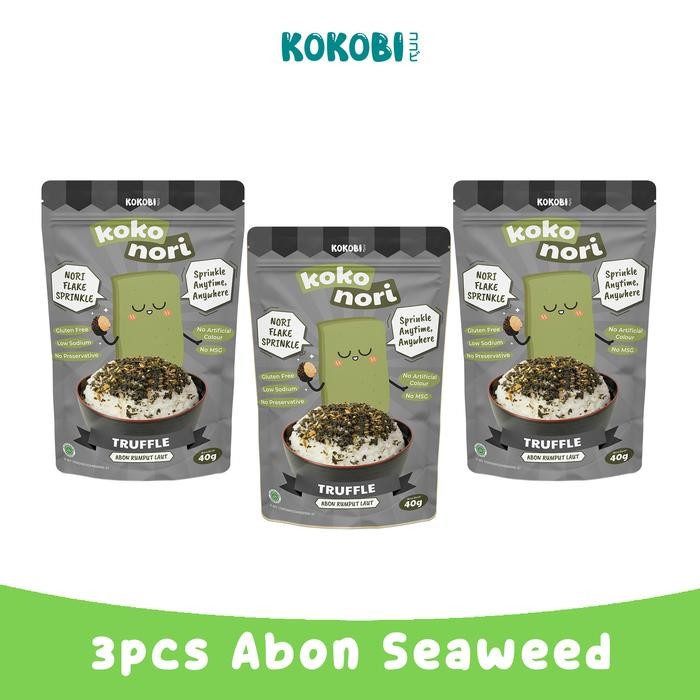 

Baru Paket 3Pcs Koko Nori Abon Rumput Laut Tabur Truffle Seaweed Flake Kokobi