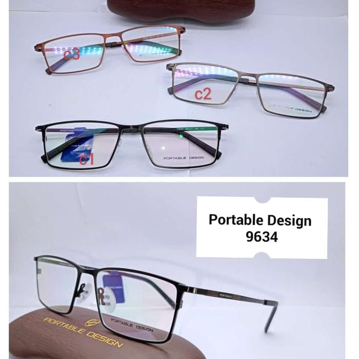 kacamata frame pria portable design 9634