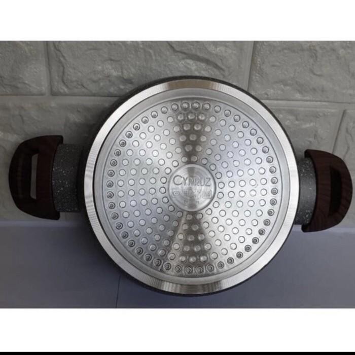 CYPRUZ Panci Marble Series+Tutup PI-0735/Panci Marble CYPRUZ PI0735