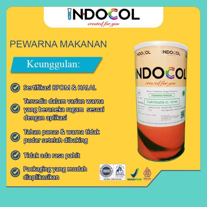 

LEZAT- Pewarna Makanan Indocol Premium Tartrazine Ci.19140