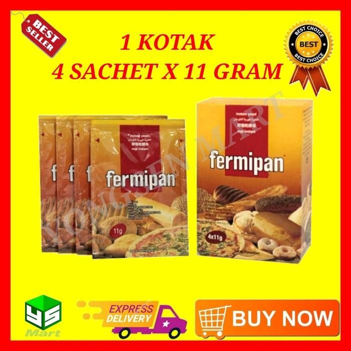 

LEZAT- ( 1 Kotak ) Fermipan Sachet Ragi Instant Isi 4 Bungkus