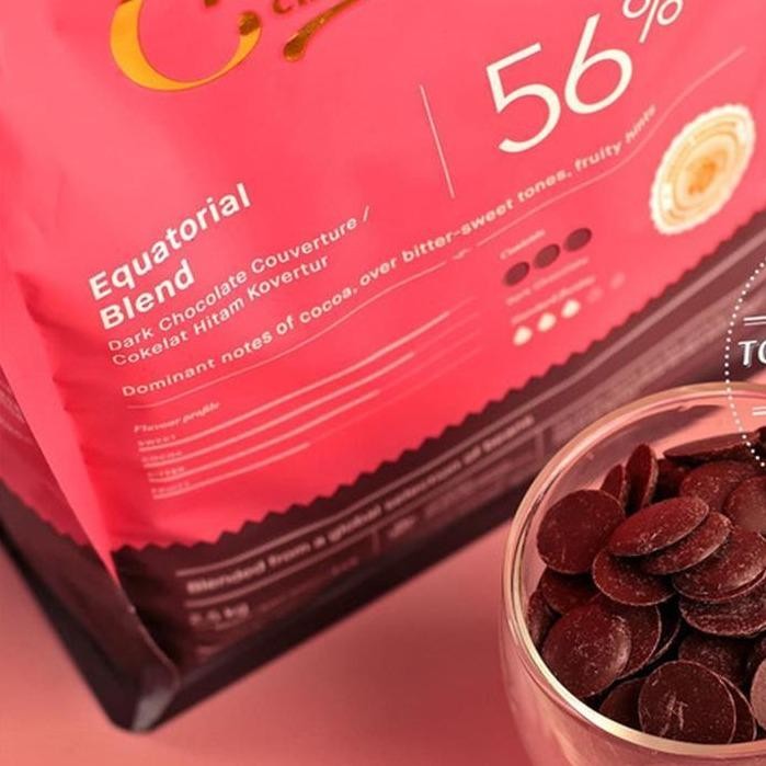 

LEZAT- Embassy Chocolate - Equatorial Blend 56% 500Gr Dark Couverture Tulip