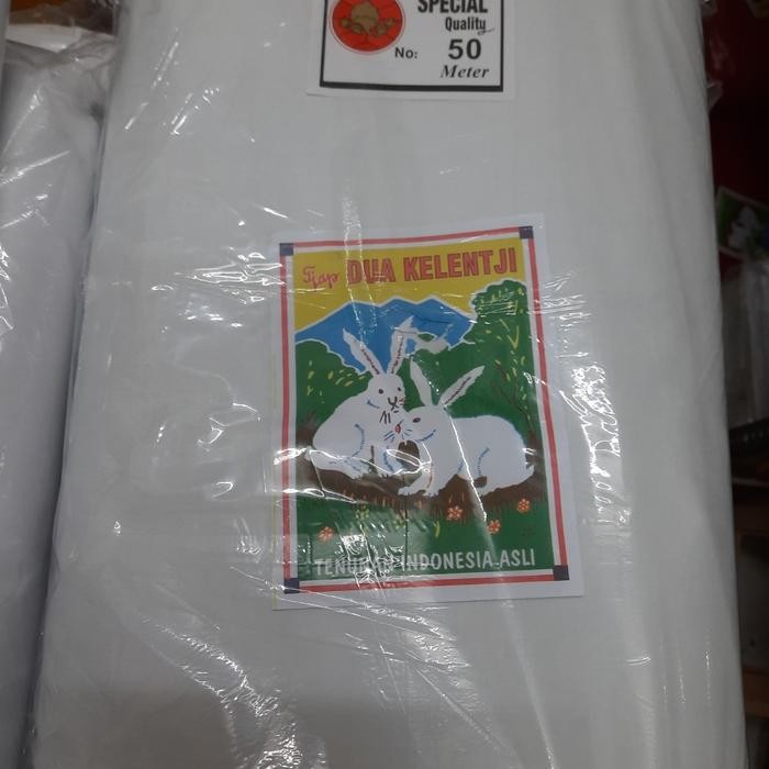 kain bahan mori cap 2 kelinci 1 roll