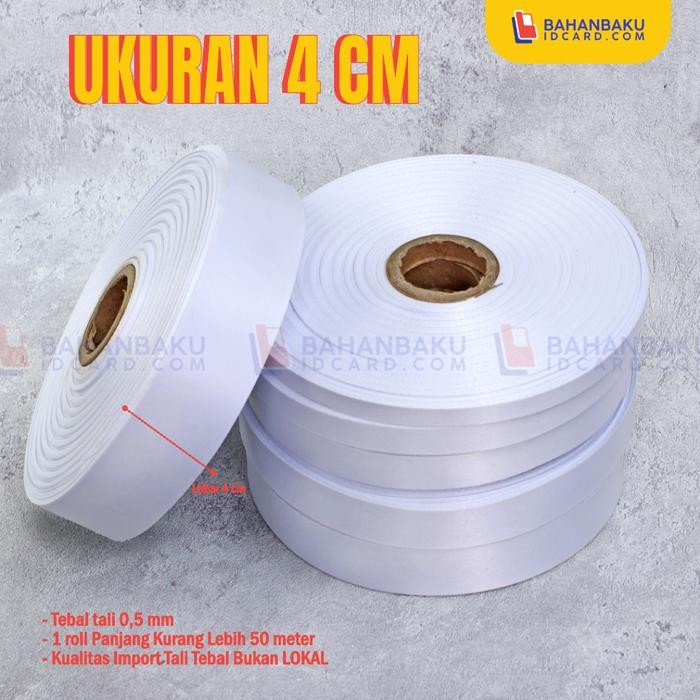 

promo tali lanyard tissue printing sublim 4 cm putih