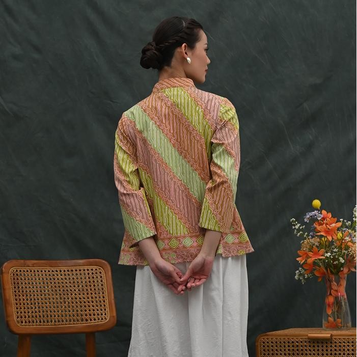 NONA RARA - Vivi Permen T3308, Baju kerja blouse batik wanita modern