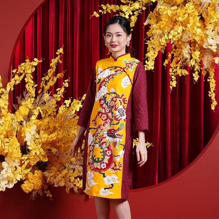NONA RARA - Dereta Tulis CNY D0458, Baju blouse batik wanita modern
