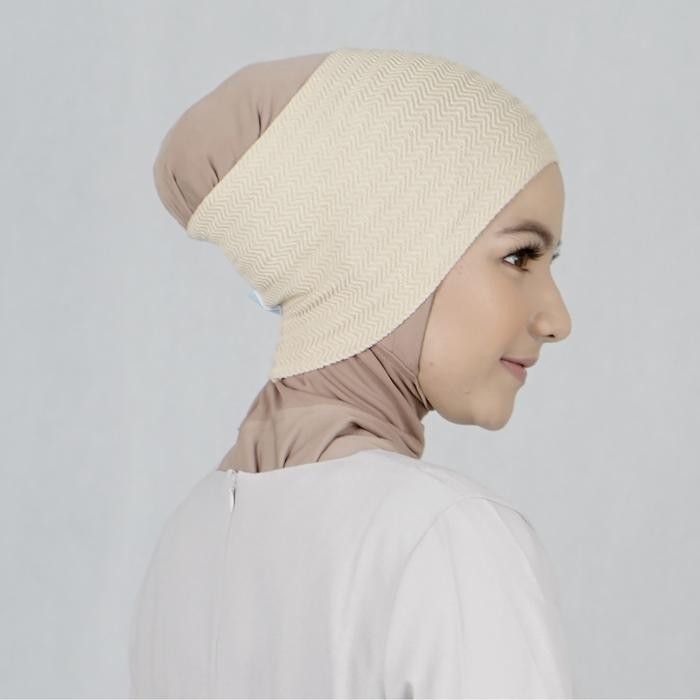 Nobby - Ciput Aruma Bahan Knitting Ciput Inner Hijab Anti Gerah Dalaman Kerudung Warna Hitam Topi