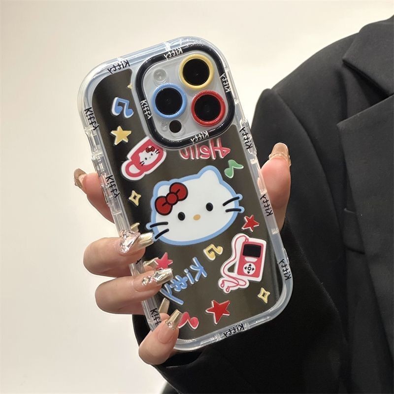 Hello Kitty Lanyard Cewek Fancy Casing Hp Oppo A3X A3 A5I A18 A16 A38 A60 Casing