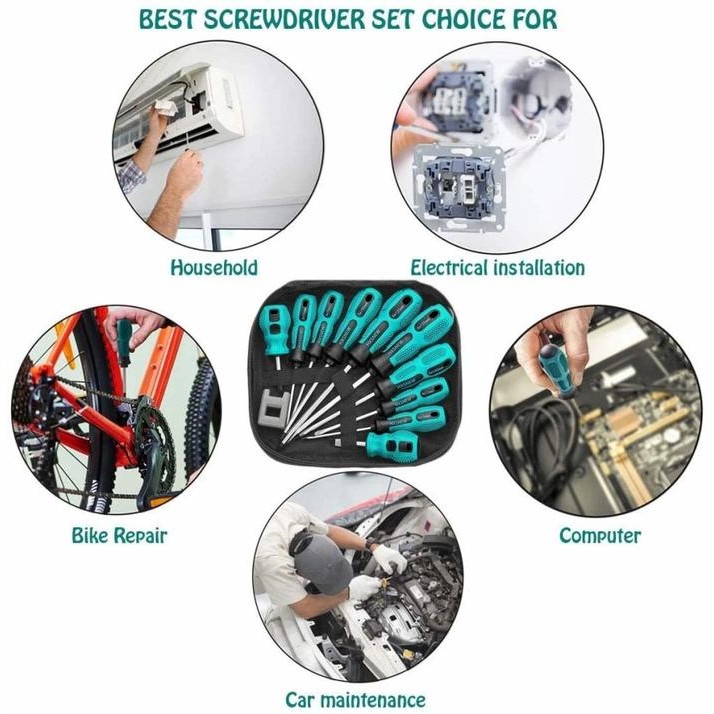 Movio Screwdiver - Obeng Set Magnet Obeng Set Reparasi Obeng Skrup