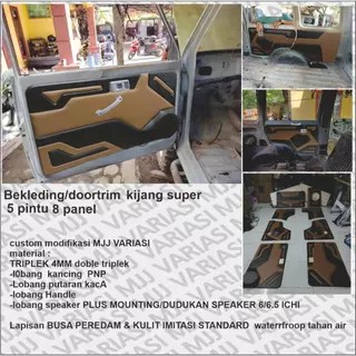 beckleding/doortrim Kijang SUPER 5 pintu type short 10 panel  4k 5k 7k std/G/Grand/grand Extra MODIF