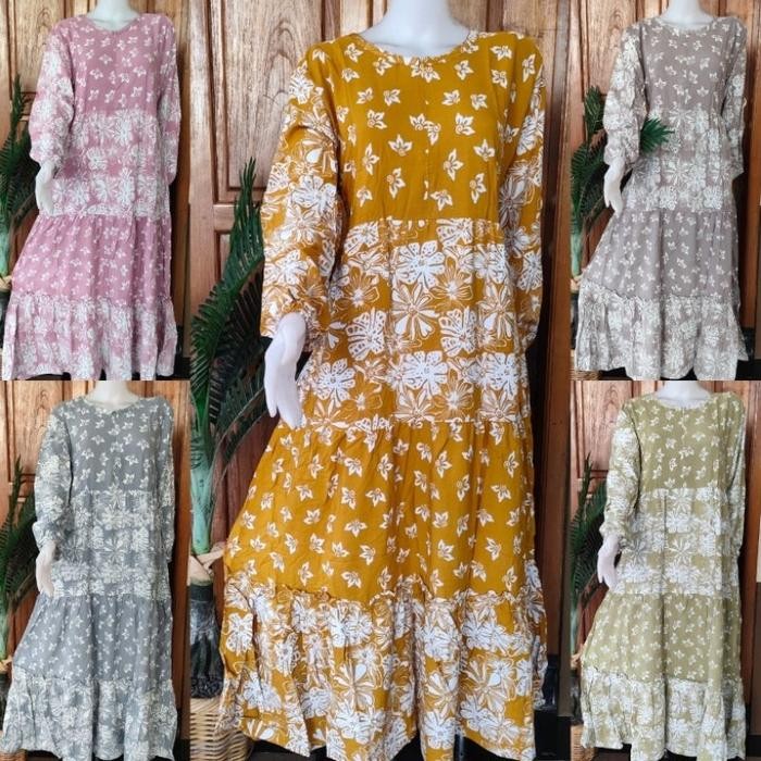 Batik Putri Diana/Qonita-Longdres Diandra Daster Panjang Kekinian
