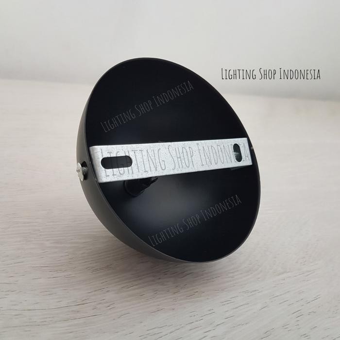 Kop (Dop) Base Plafon Untuk Lampu Gantung 1 Lampu Warna Putih Cembung