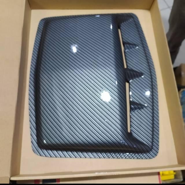 New Side Air Flow Kap Mesin Mini Universal Carbon Rush Terios Brio Pajero Fortuner Xpander Livina