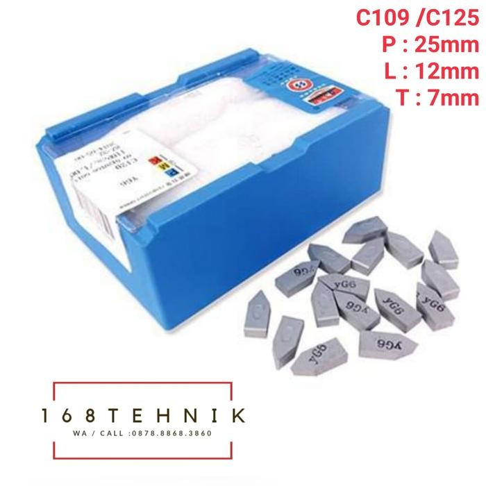 Terlaris Mata Widia Yg6 C125 Cemented Carbide Box / Betel Pahat Widia Yg-6 C125 Terlariss 