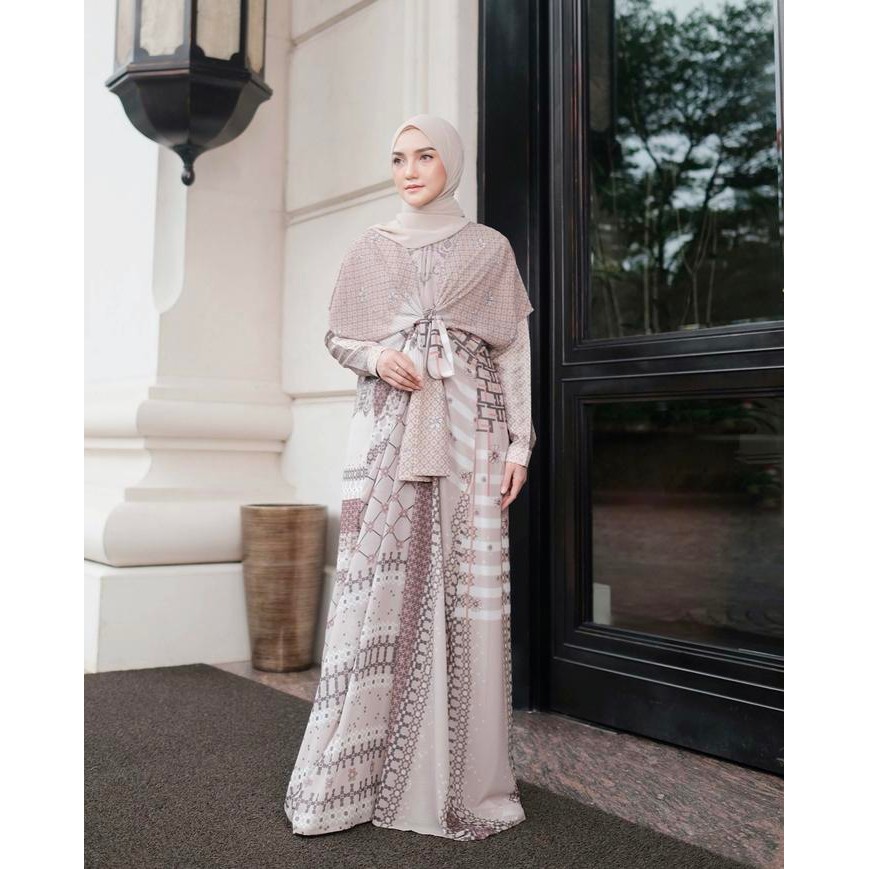 TERLARIS Vanilla Hijab Kayangan Dress -XXL READY STOCK