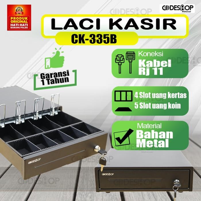 

laci kasir / laci uang / cash drawer codeshop ck-335b 4 slot kode 1073