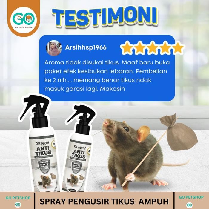 

Remov Obat Spray Anti Tikus 250ml - Spray Pengusir Tikus