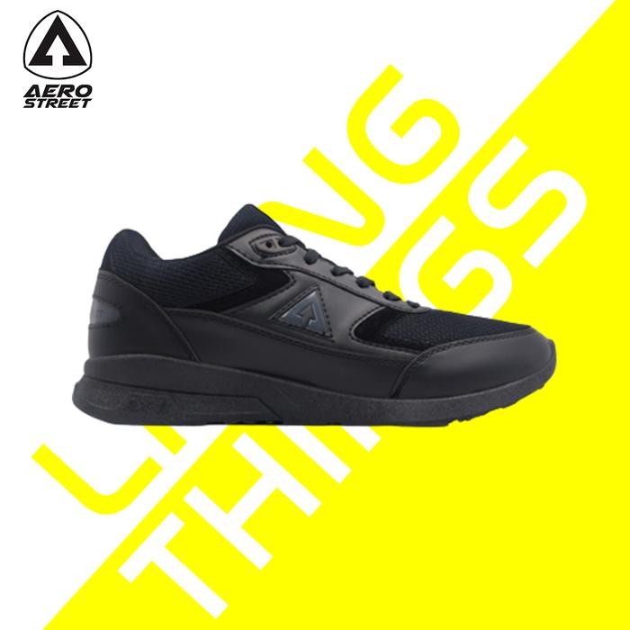GENT.RIX- Aerostreet Osaka All Black - Sepatu Sneakers Sport Casual Hitam Unisex