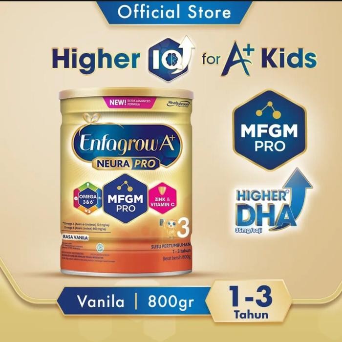 

Enfagrow A+3 vanila Kemasan baru MFGM pro