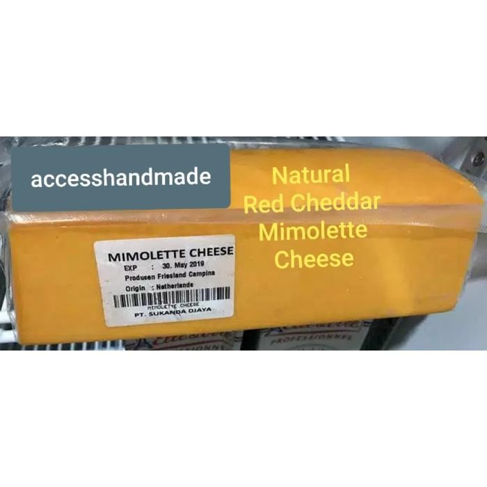 

De Jong Mimolette Red Cheddar Cheese keju Natural 250gr 500gr 1kg mimo