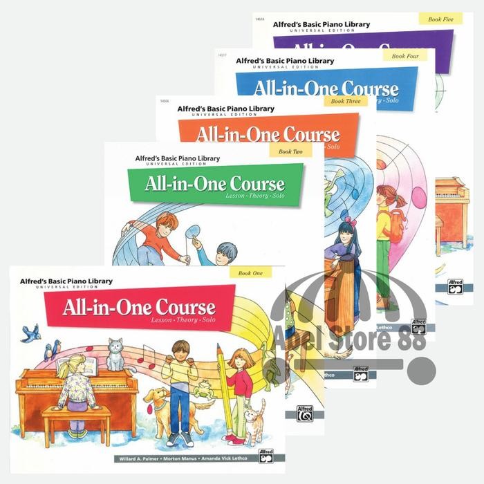 

Alfred Basic All in One Course Book 1/2/3/4/5 Buku Piano Pemula