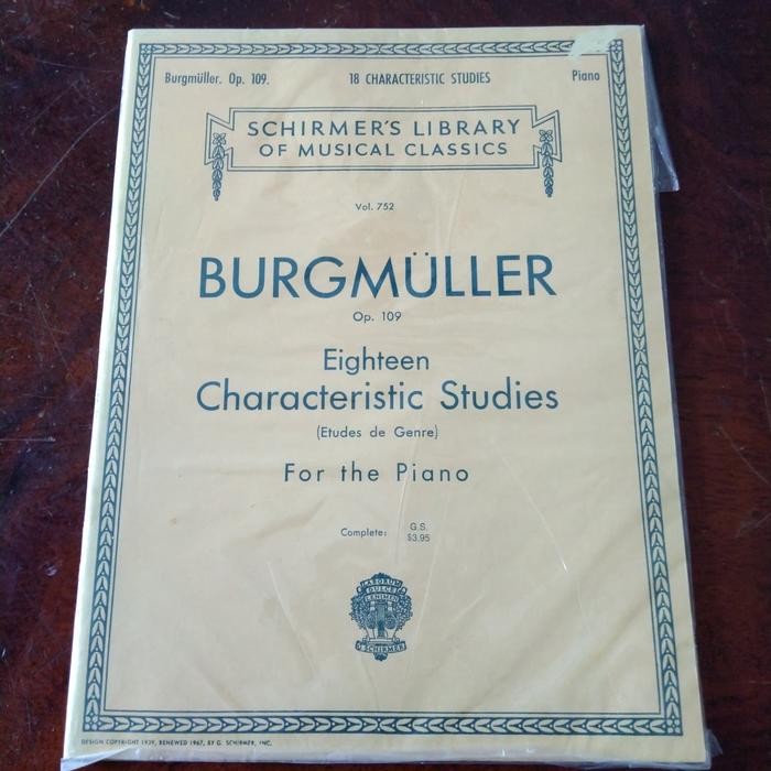 

BURGMULLER op. 109, Eighteen Characteristic Studies