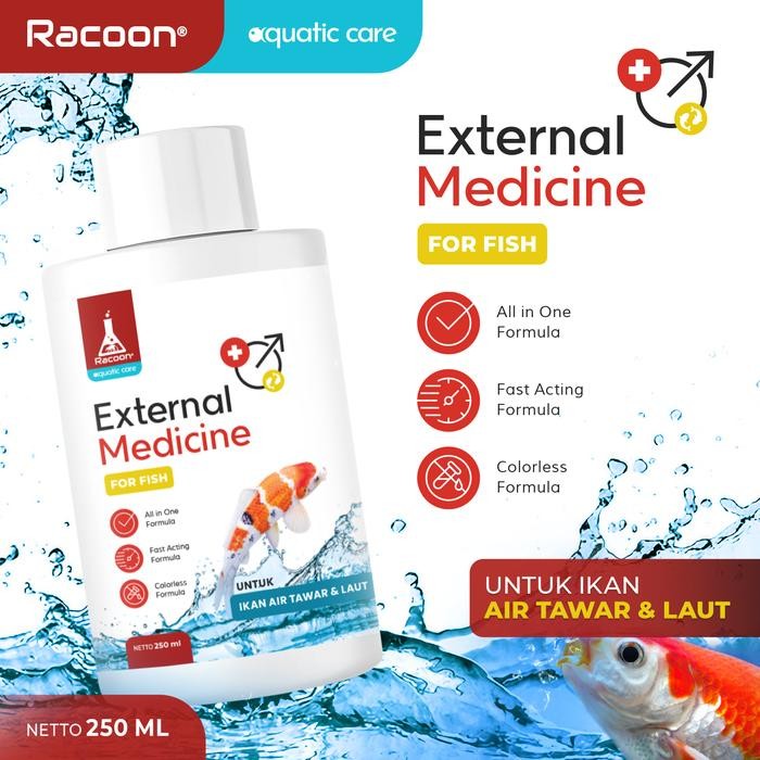 

RACOON Obat Infeksi Luar Ikan Hias / RACOON External Medicine For Fish