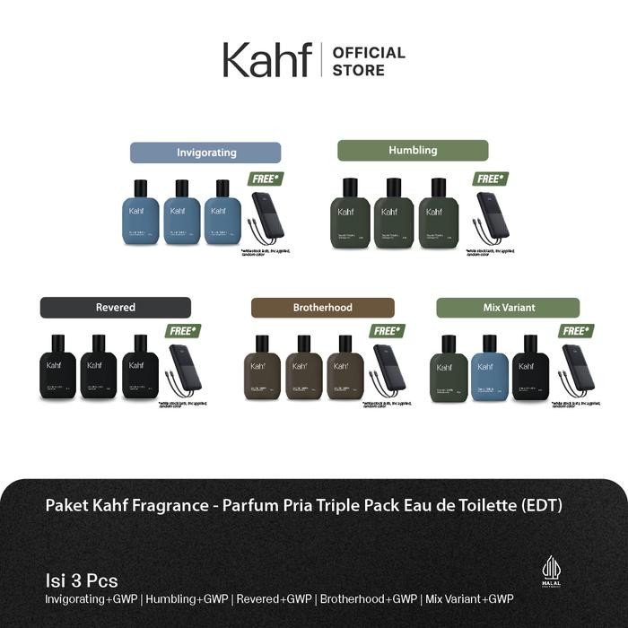 

[SPECIAL BEST 8.8 SALE : WANGI TAHAN LAMA & PERCAYA DIRI SEHARIAN] Triple Pack Kahf Fragrance Eau de
