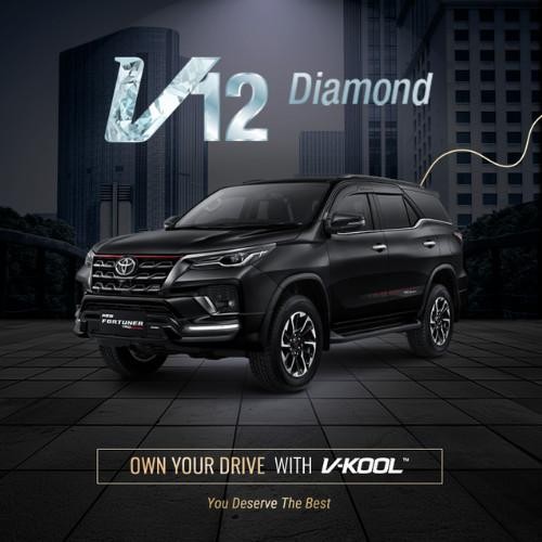 Kaca Film V-KOOL Diamond Series TOYOTA FORTUNER 2016 Depan VK40