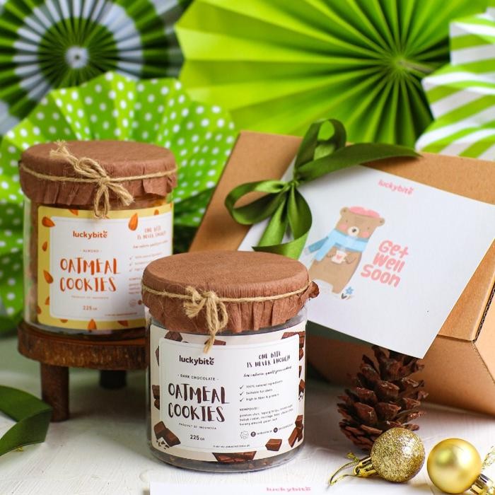 

Get Well Soon (GWS) Hampers - Cookies 2 Jar + Greeting Card + Pita