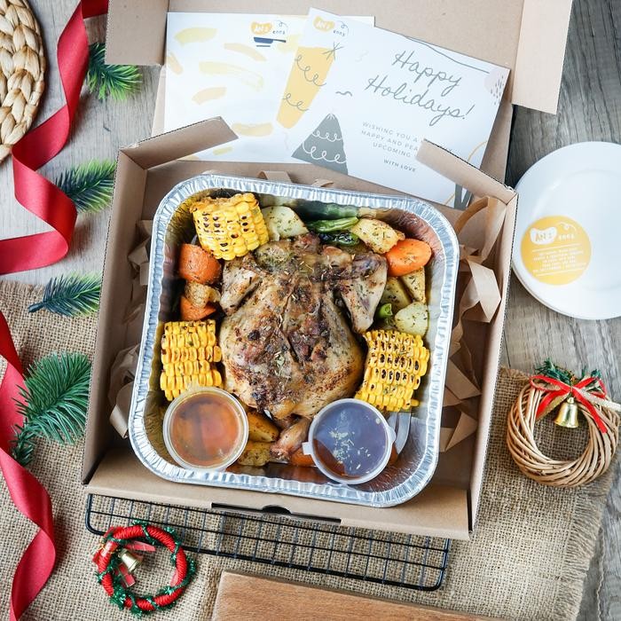 

Parcel Natal Christmas Hampers Roasted Chicken Garlic Butter Rosemary