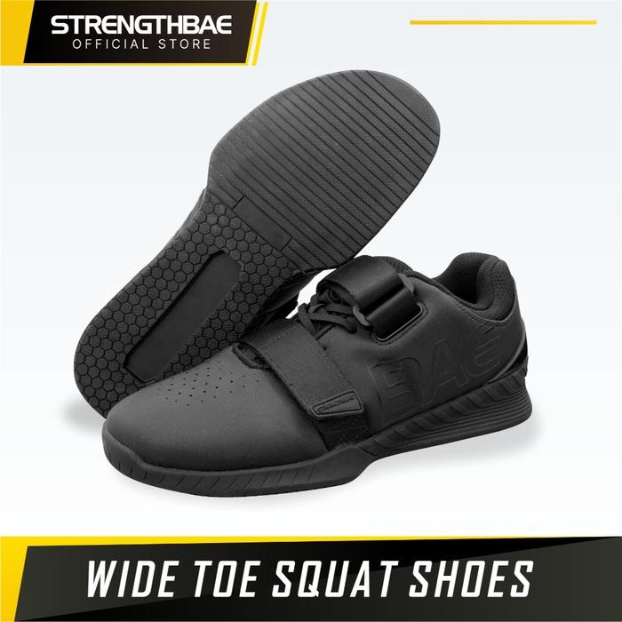 Squat Shoes 2.0 STRENGTHBAE Wide Toe Weightlifting Shoe Sepatu Angkat Besi Crossfit Powerlifting