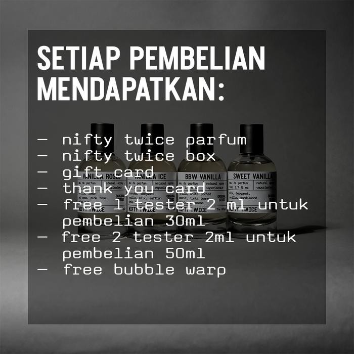 Nifty Twice - Vanilla Ice Eau De Perfume 50ml Luxury