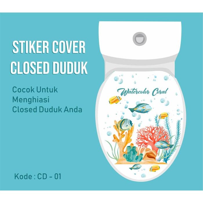 Stiker Tutup Closet Duduk Toilet Cover Desain Modern
