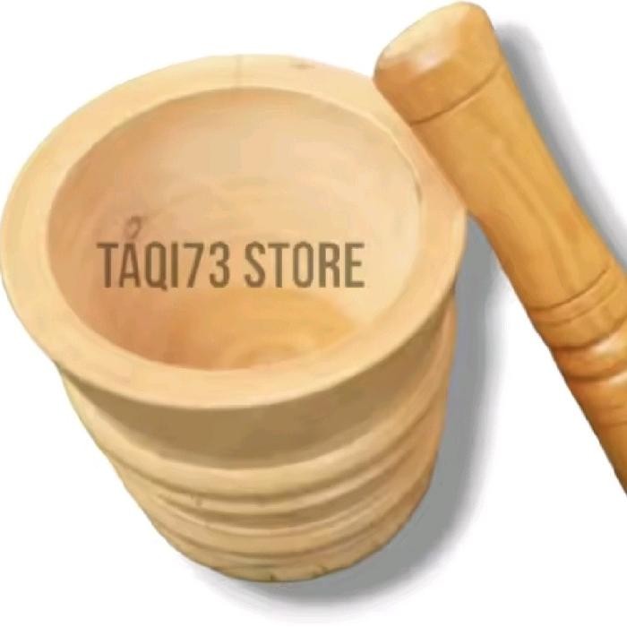 LUMPANG KAYU JUMBO BESAR KECIL LUMPANG KAYU MAHONI LULUMPANG KAYU DANTUMBUKAN NYA 1 Set MENUMBUK