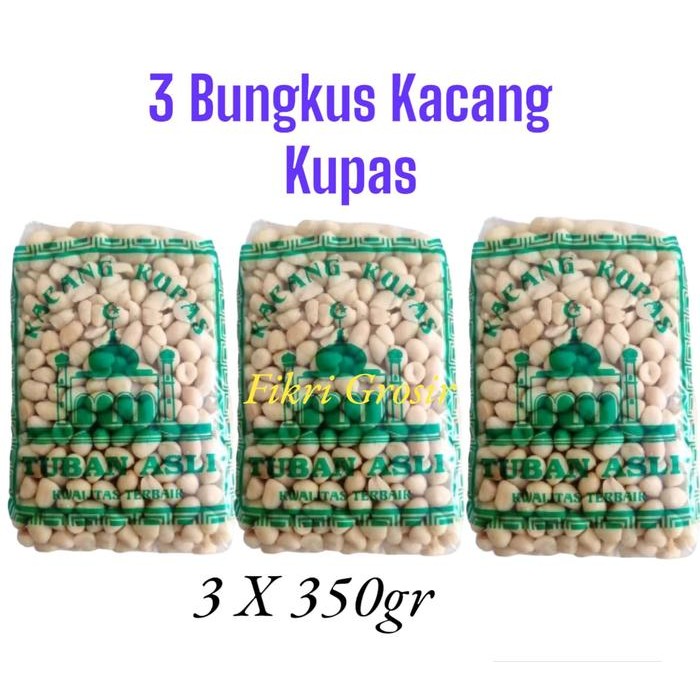 

3 BUNGKUS Kacang Kupas Tuban Kacang Tanah Mentah Kupas 1050gr Makanan Snack