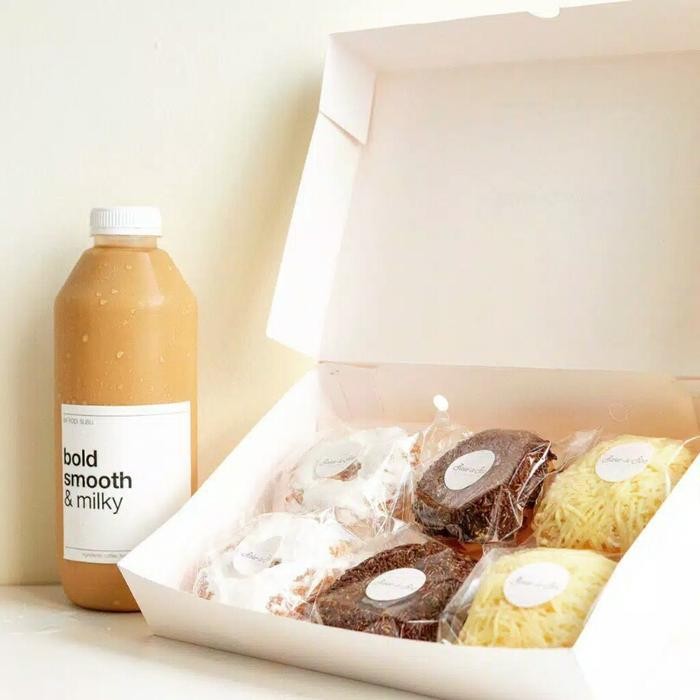

Bundling Es Kopi Susu 1 L & Donat Kentang (Isi 6)