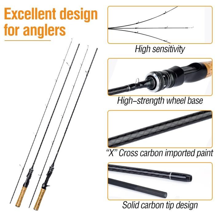 Set Pancing Joran Pancing Dengan Bahan Serat Karbon Carbon Pancing Set Lengkap Untuk Memancing Joran